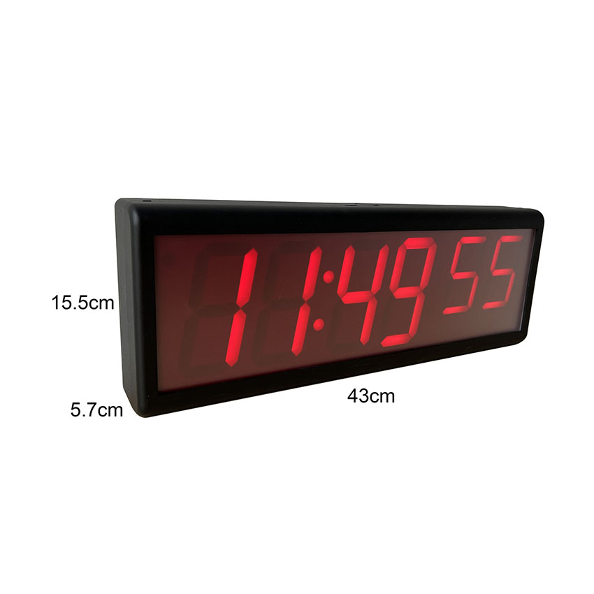 ساعة إنترنت متزامنة بستة أرقام مقاس 4 بوصات مع ألوان LED متعددة، مقاس 4 بوصات HH، 4 بوصات MM، 3 بوصات