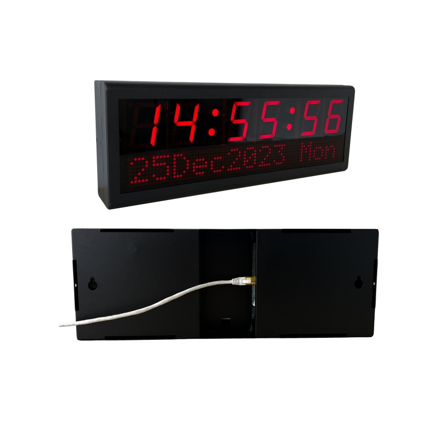 PoE powered digital clock with NTP synchronization