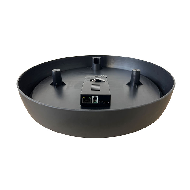 ساعة حائط دائرية سوداء مقاس 13.7 بوصة تدعم تقنية PoE وبروتوكول NTP وIP، ساعة حائط تناظرية تدعم بروتوكول NTP